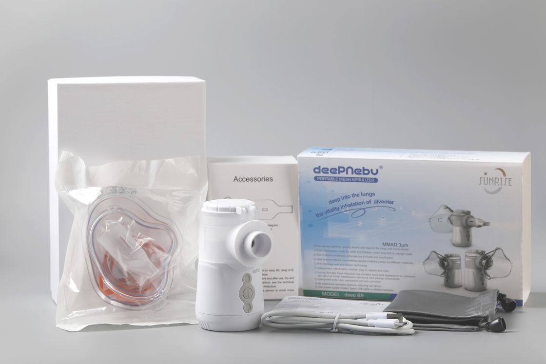 De draagbare Volwassene van het Astmajonge geitjes van Mesh Home Nebuliser Kit Vibrating Medische 3.2μm