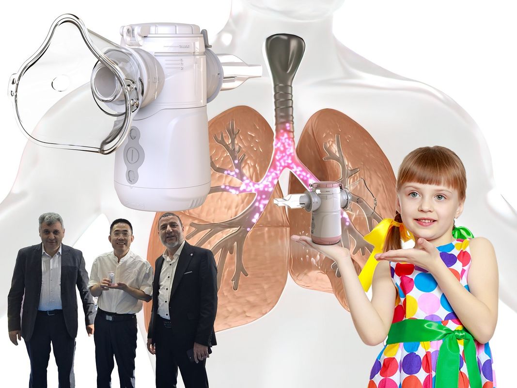 Vibrating Mesh Nebulizer Particle Size 1-5μm Medisch en draagbaar