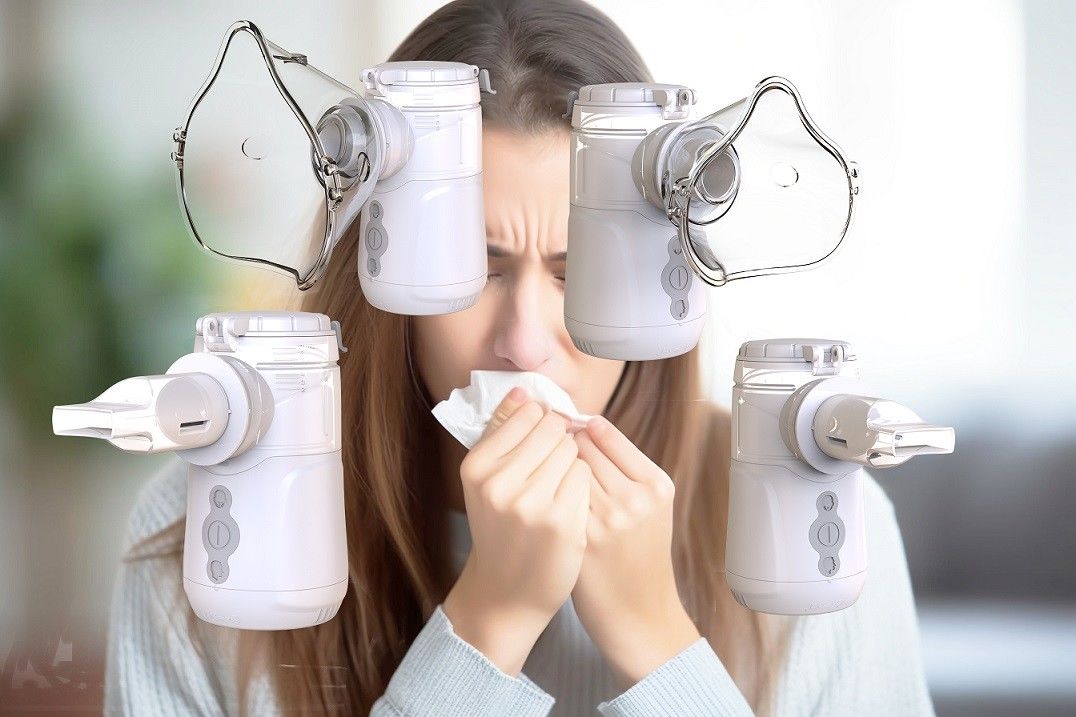 Vibrating Mesh Nebulizer Particle Size 1-5μm Medisch en draagbaar